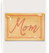 Mom Coral Script Decoupage Glass Tray - Bensgarden.com