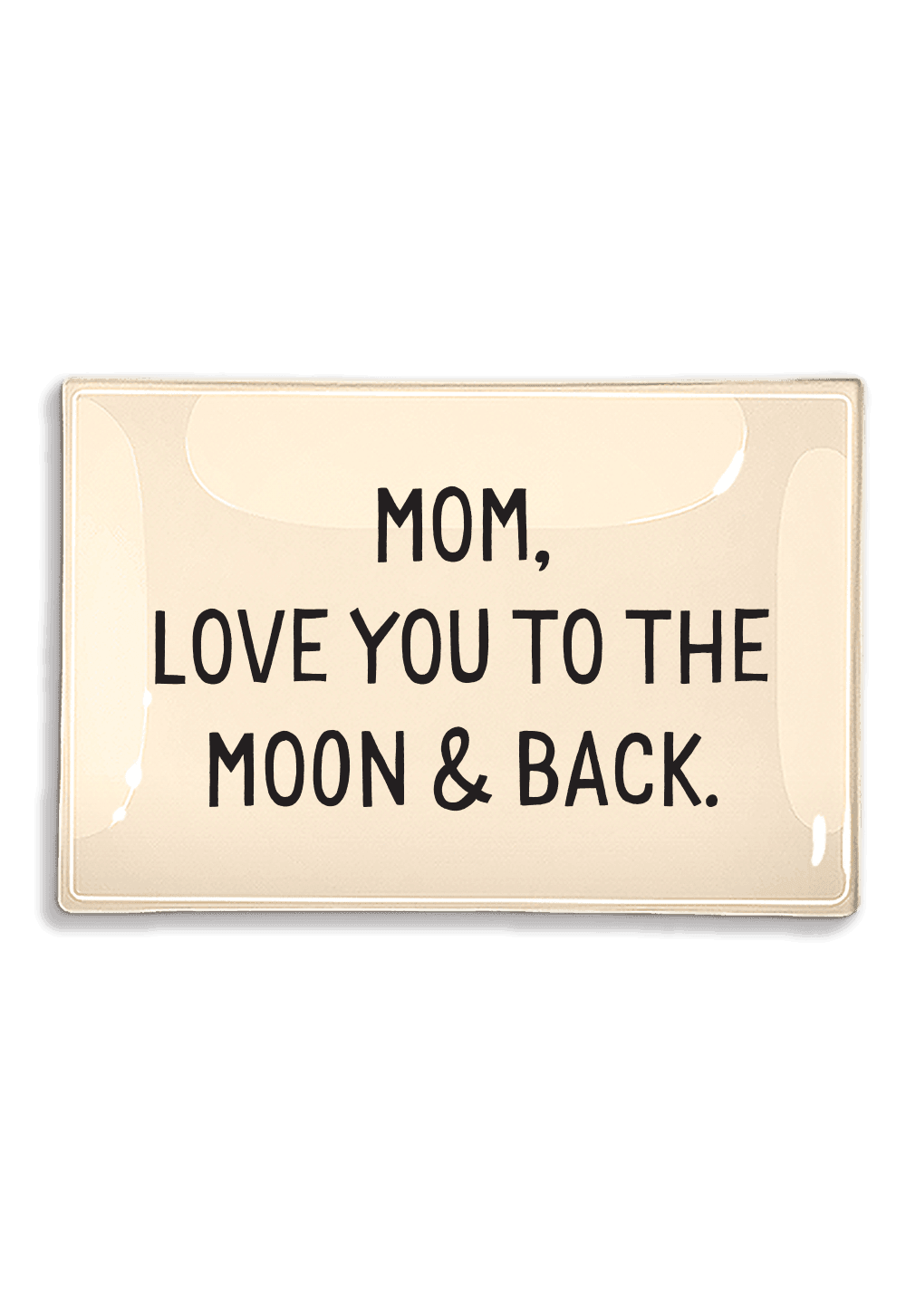 Mom, Love You To The Moon Decoupage Glass Tray - Bensgarden.com