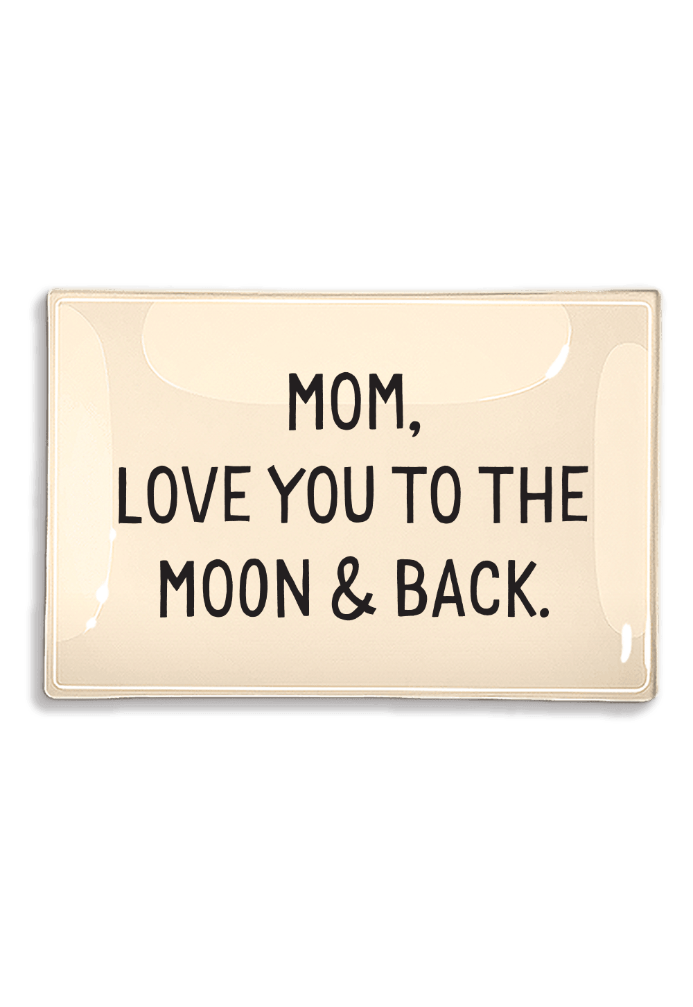 Mom, Love You To The Moon Decoupage Glass Tray - Bensgarden.com