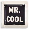 Mr. Cool Vintage Type Decoupage Glass Tray - Bensgarden.com