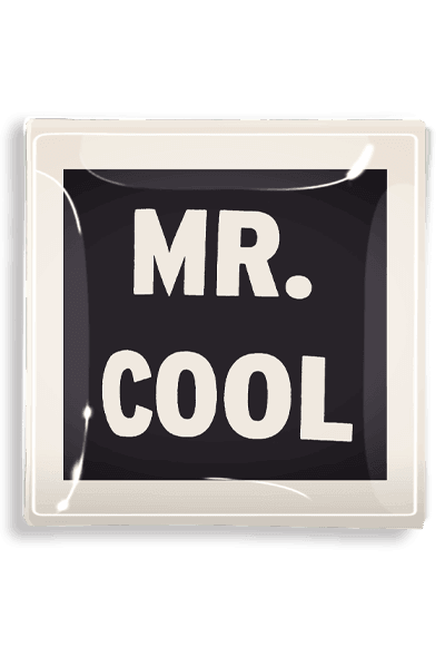 Mr. Cool Vintage Type Decoupage Glass Tray - Bensgarden.com