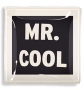 Mr. Cool Vintage Type Decoupage Glass Tray - Bensgarden.com