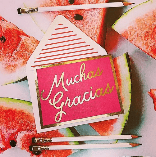 Muchas Gracias Greeting Card, Single Folded Card or Boxed Set of 8 - Bensgarden.com