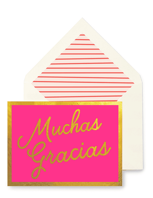 Muchas Gracias Greeting Card, Single Folded Card or Boxed Set of 8 - Bensgarden.com