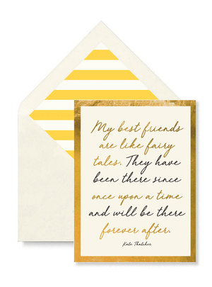 My Best Friends Are Like Fairy Tales Greeting Card, Single Folded Card - Bensgarden.com