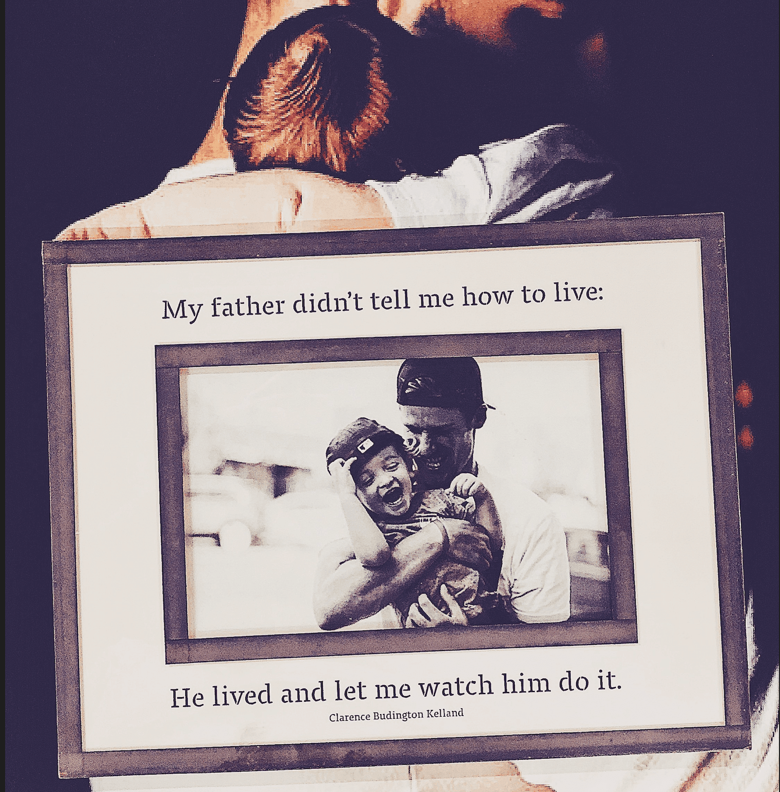 My Father Didn't Tell Me How To Live Copper & Glass Photo Frame