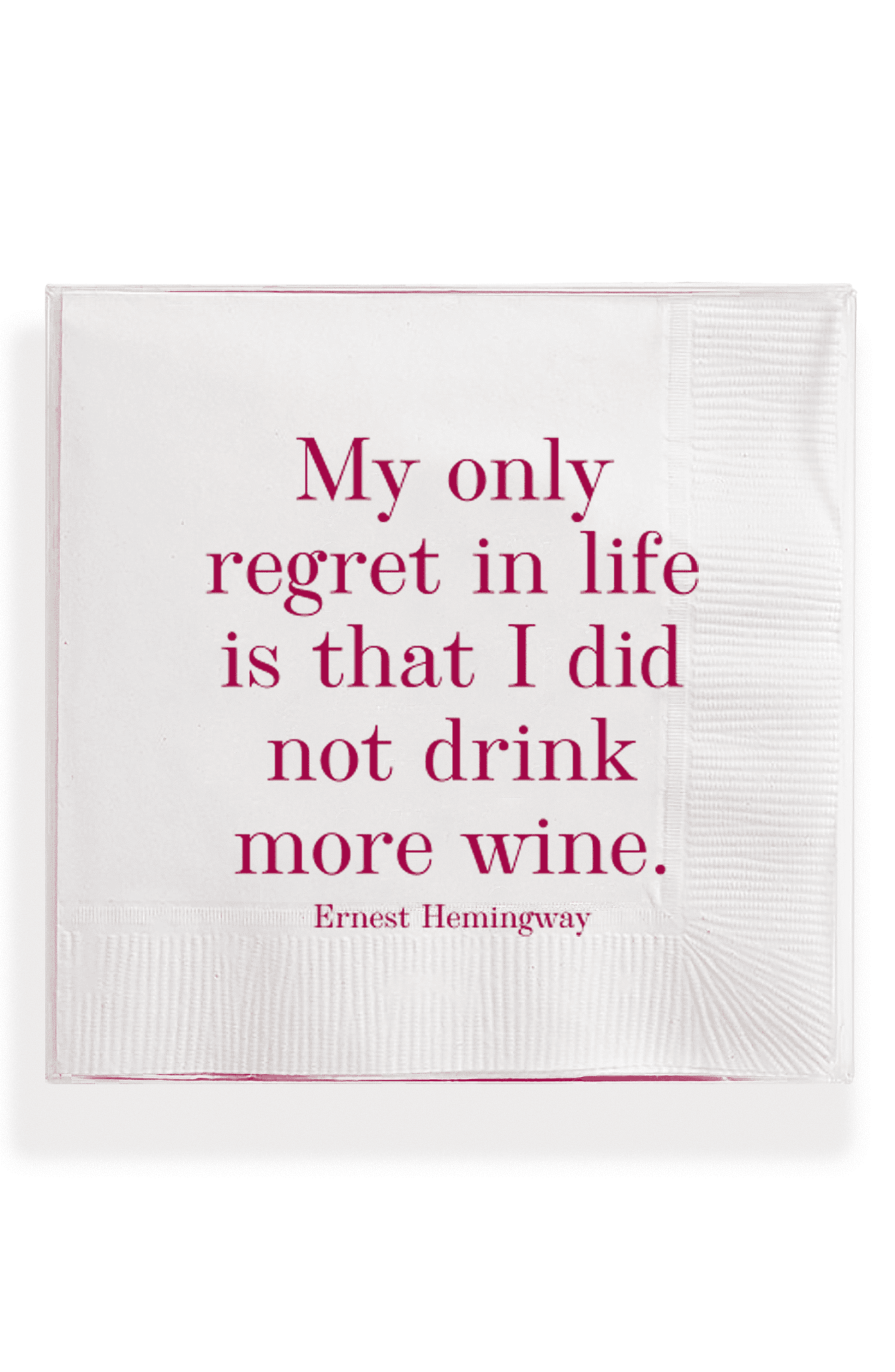 My Only Regret In Life Amusing Cocktail Napkins - Bensgarden.com