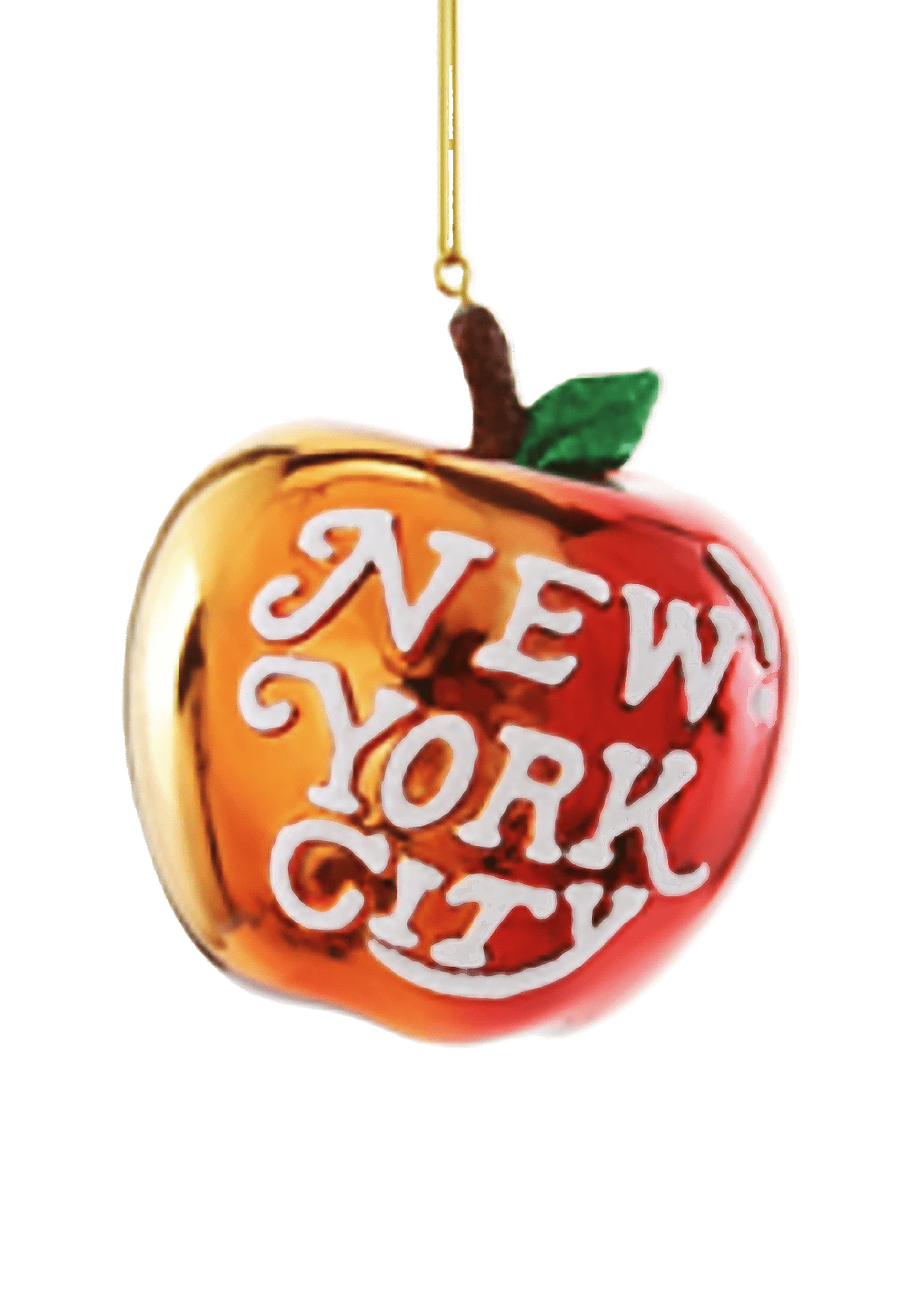 New York City Big Apple Glass Christmas Ornament - Bensgarden.com