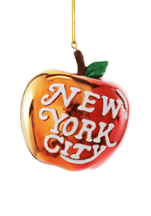 New York City Big Apple Glass Christmas Ornament - Bensgarden.com