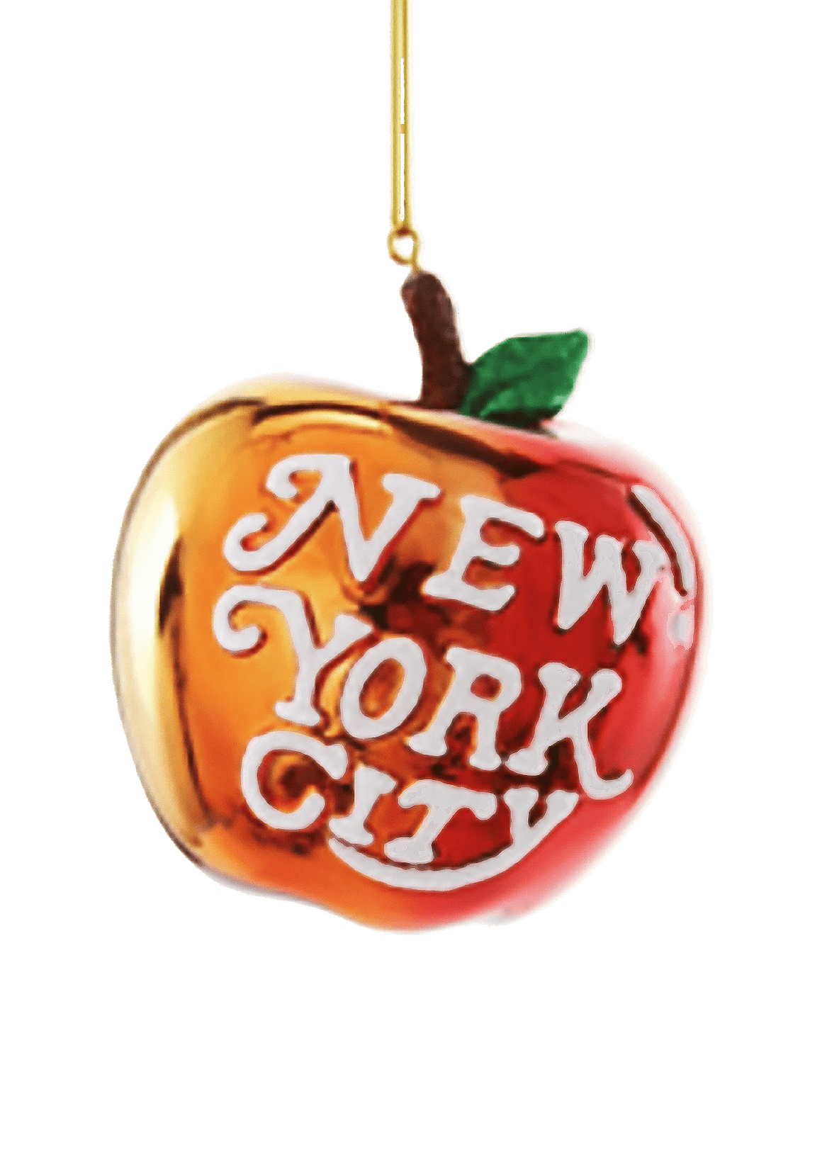 New York City Big Apple Glass Christmas Ornament - Bensgarden.com