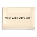 New York City Girl Decoupage Glass Tray - Bensgarden.com