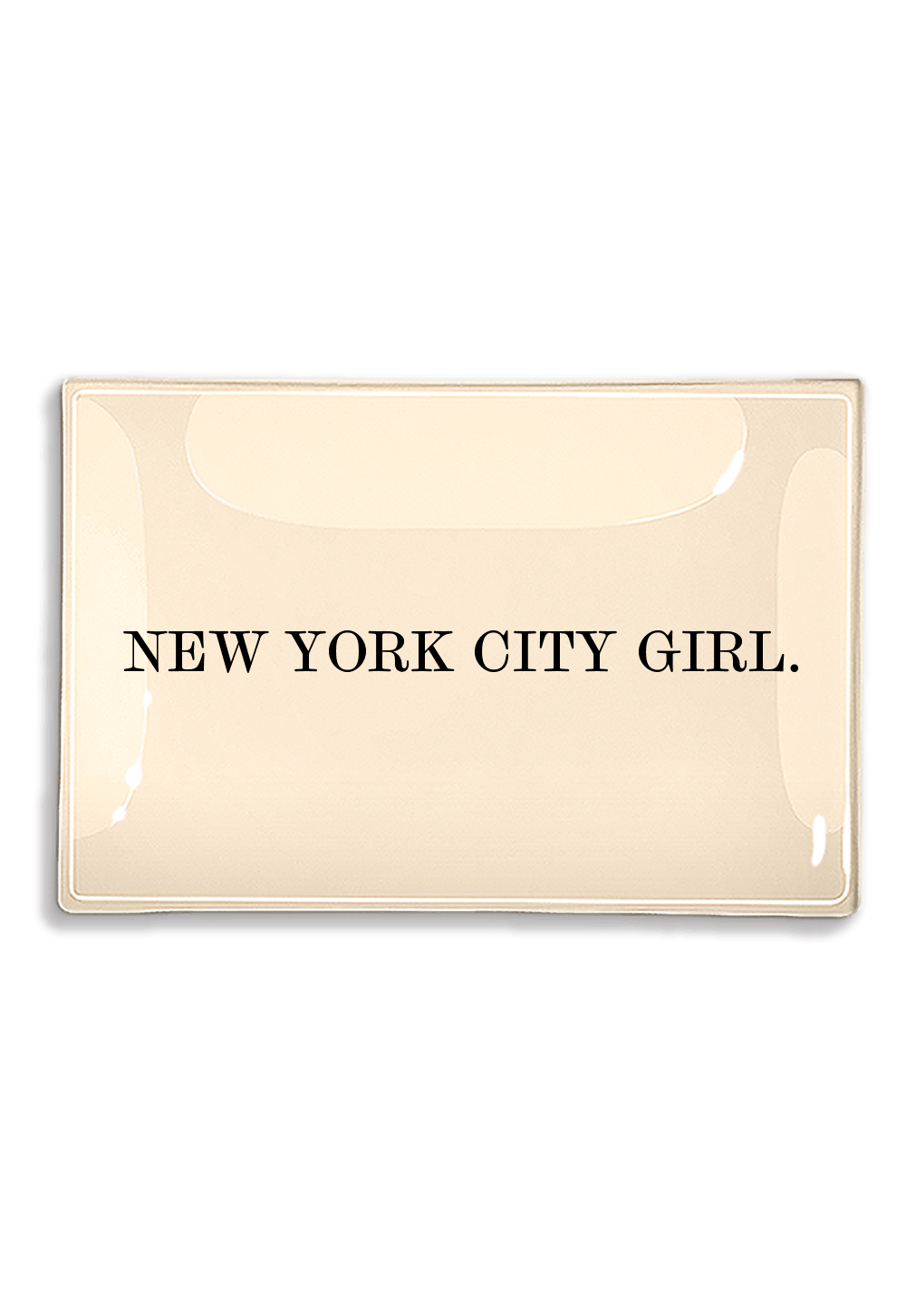 New York City Girl Decoupage Glass Tray - Bensgarden.com
