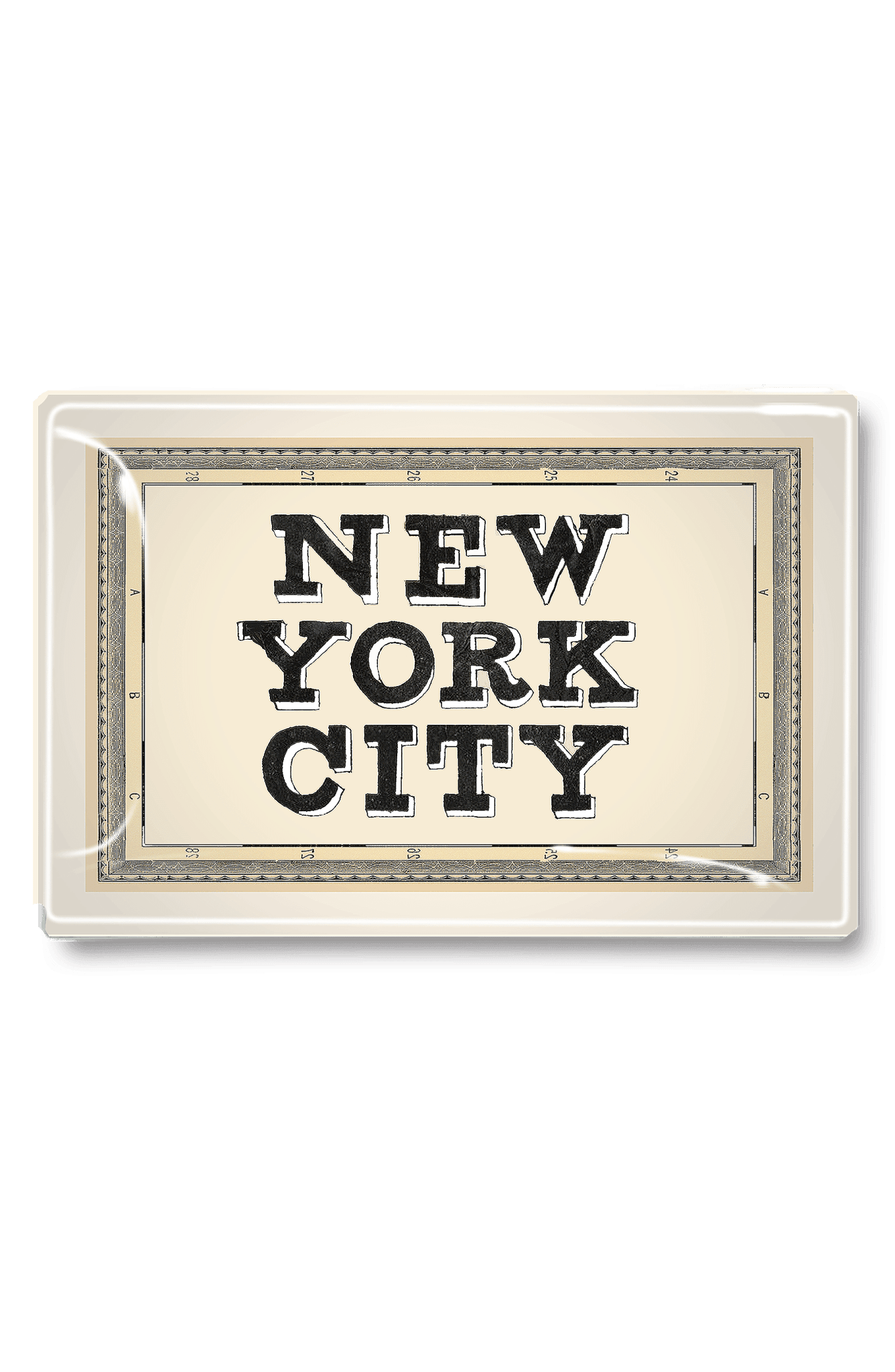 New York City Key Decoupage Glass Tray - Bensgarden.com