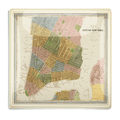 New York City Map Decoupage Glass Tray - Bensgarden.com