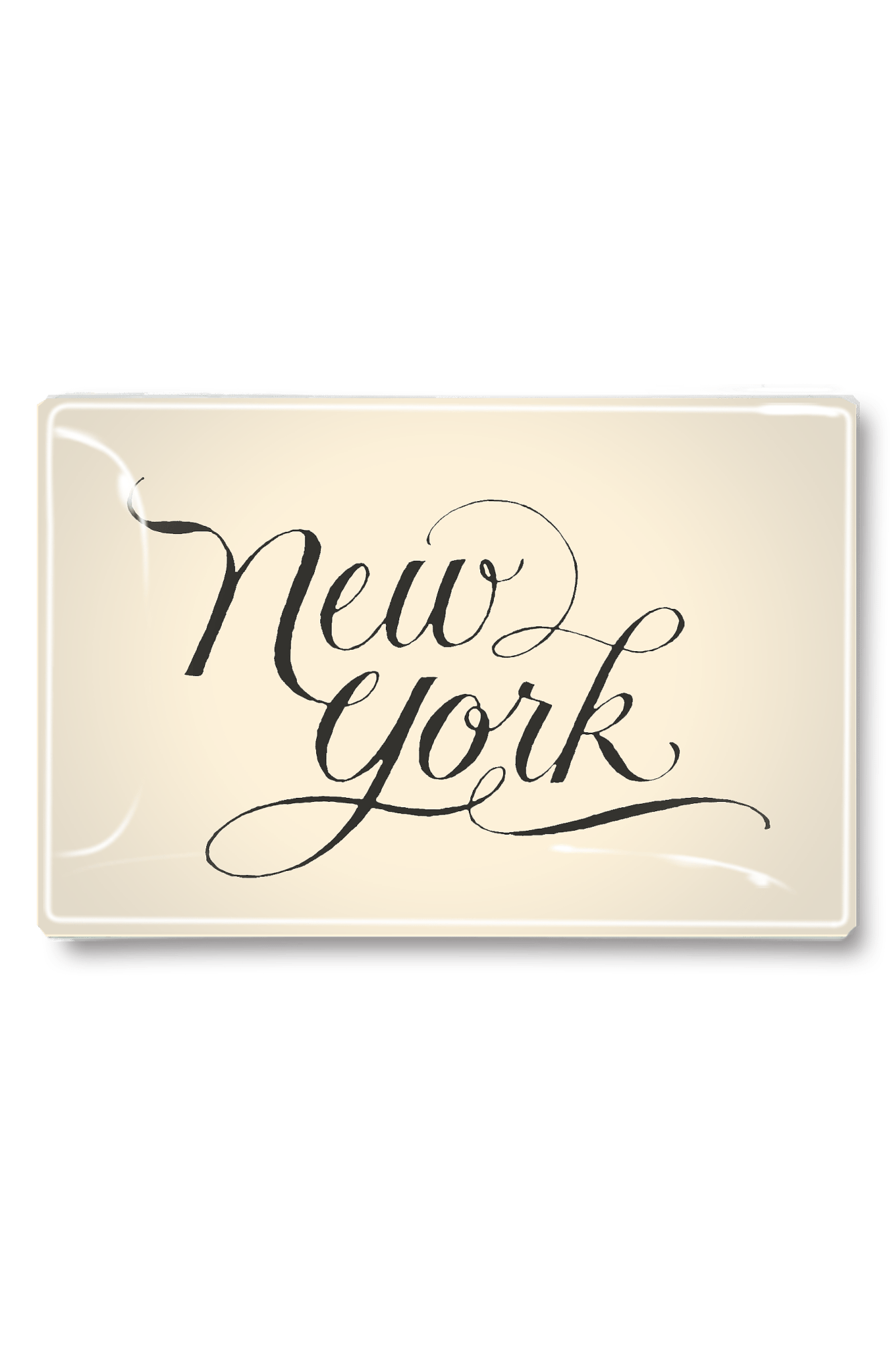 New York Script Decoupage Glass Tray - Bensgarden.com