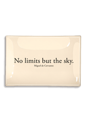 No Limits But The Sky Decoupage Glass Tray - Bensgarden.com