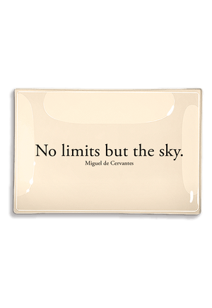 No Limits But The Sky Decoupage Glass Tray - Bensgarden.com