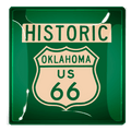 Oklahoma Texas Route 66 Sign Decoupage Tray - Bensgarden.com