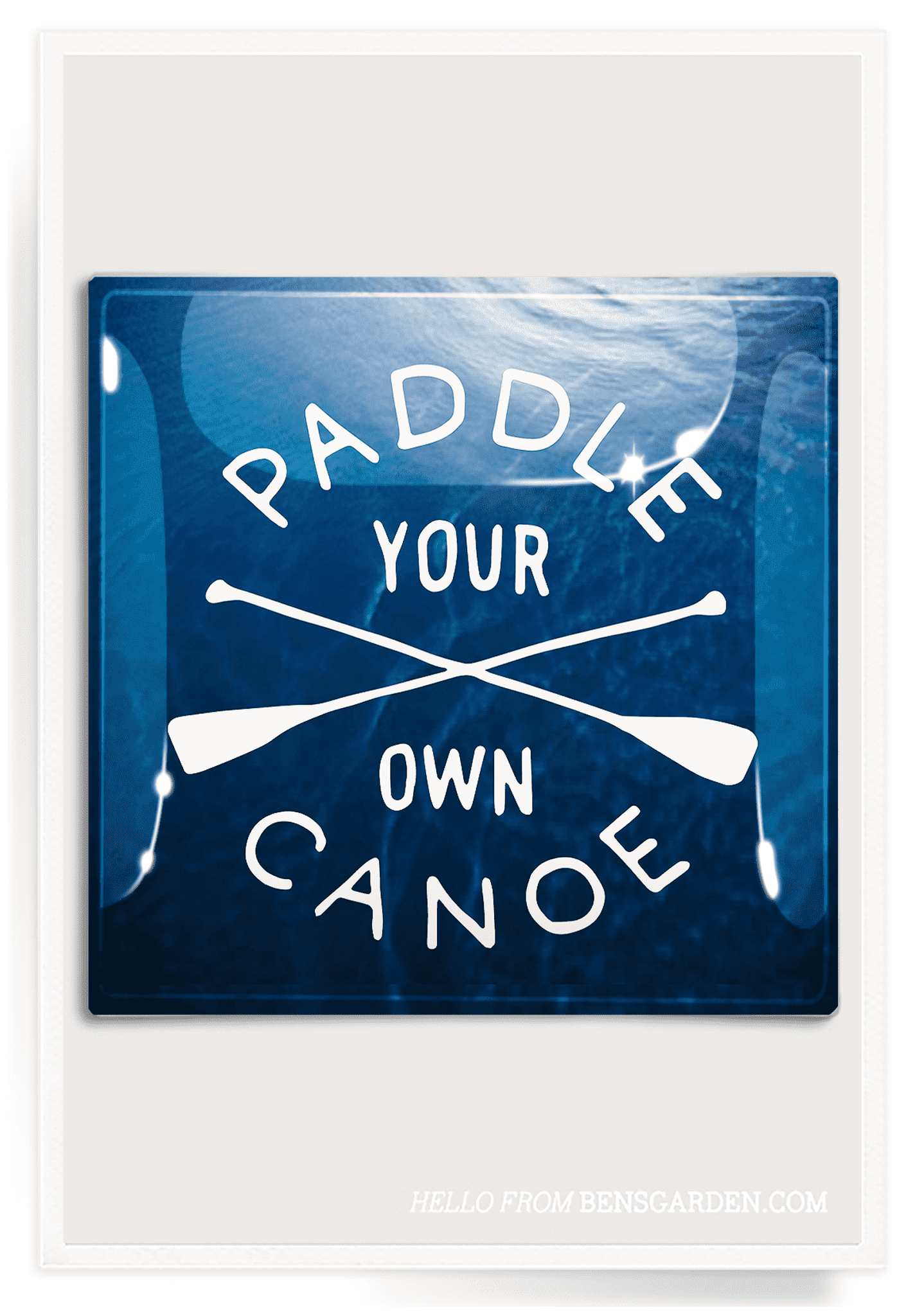 Paddle Your Own Canoe Decoupage Glass Tray - Bensgarden.com