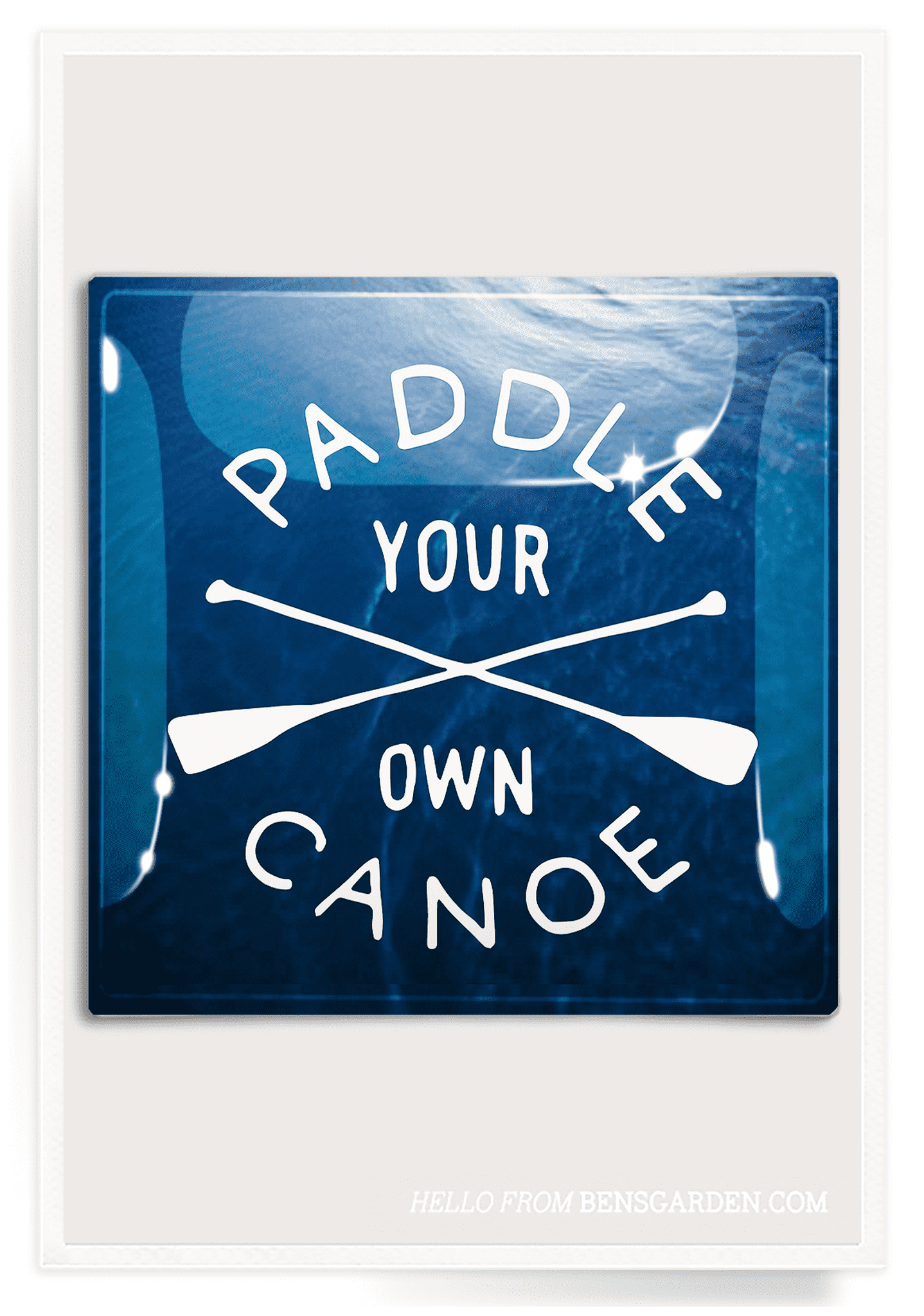 Paddle Your Own Canoe Decoupage Glass Tray - Bensgarden.com