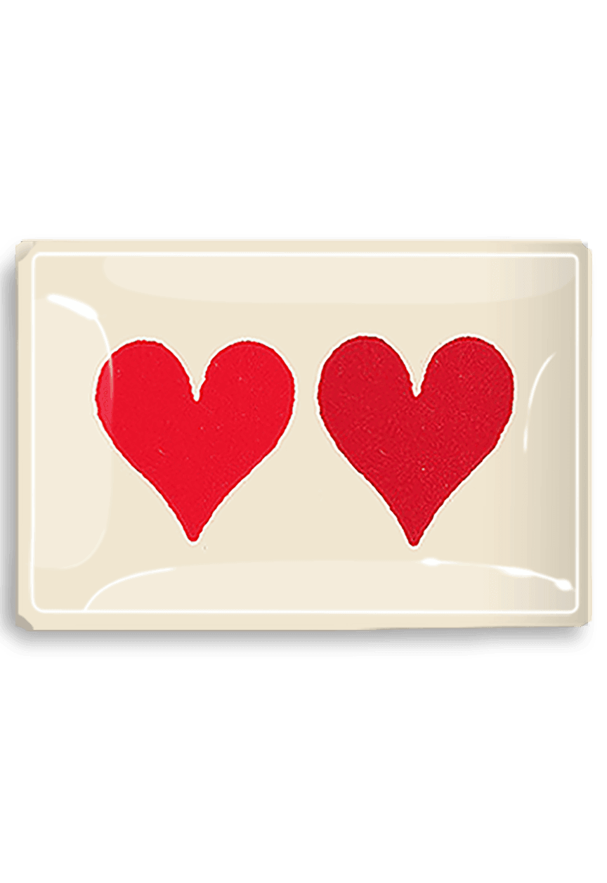 Pair of Hearts Decoupage Glass Tray - Bensgarden.com