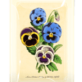 Pansy Bouquet Decoupage Glass Tray - Bensgarden.com