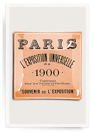 Paris Text Decoupage Glass Tray - Bensgarden.com