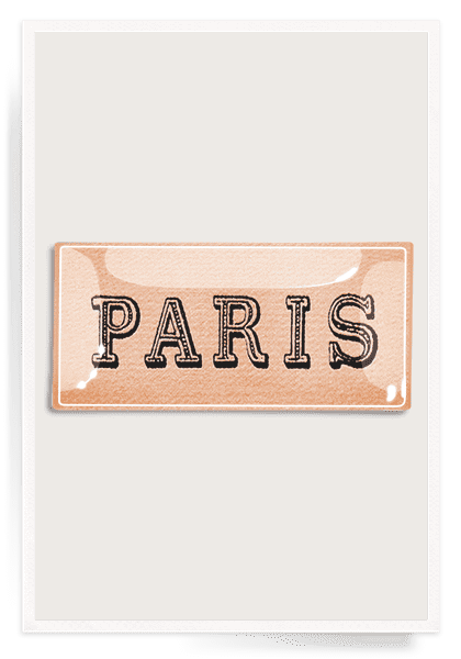 Paris Text Decoupage Glass Tray - Bensgarden.com