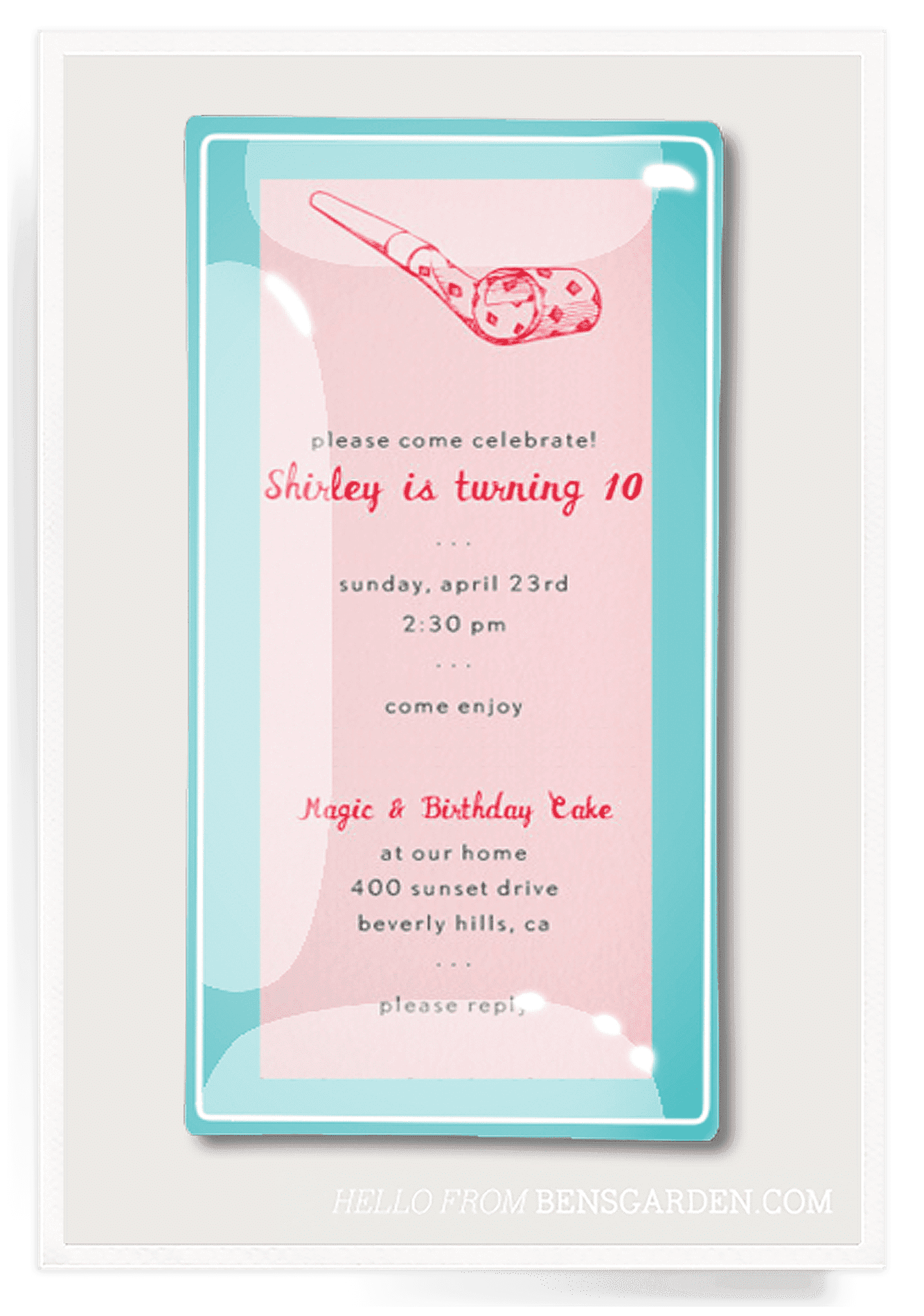 Personalized 6"x 12" Decoupage Glass Pencil Tray - Bensgarden.com