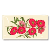 Pink Garden 5 Stem Roses Decoupage Glass Tray - Bensgarden.com