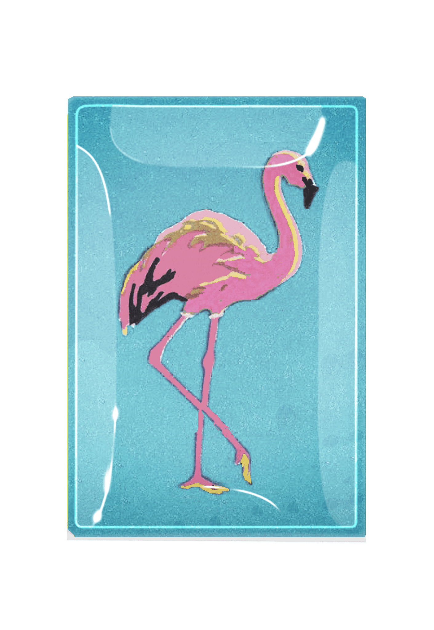 Pinky The Flamingo Decoupage Glass Tray - Bensgarden.com