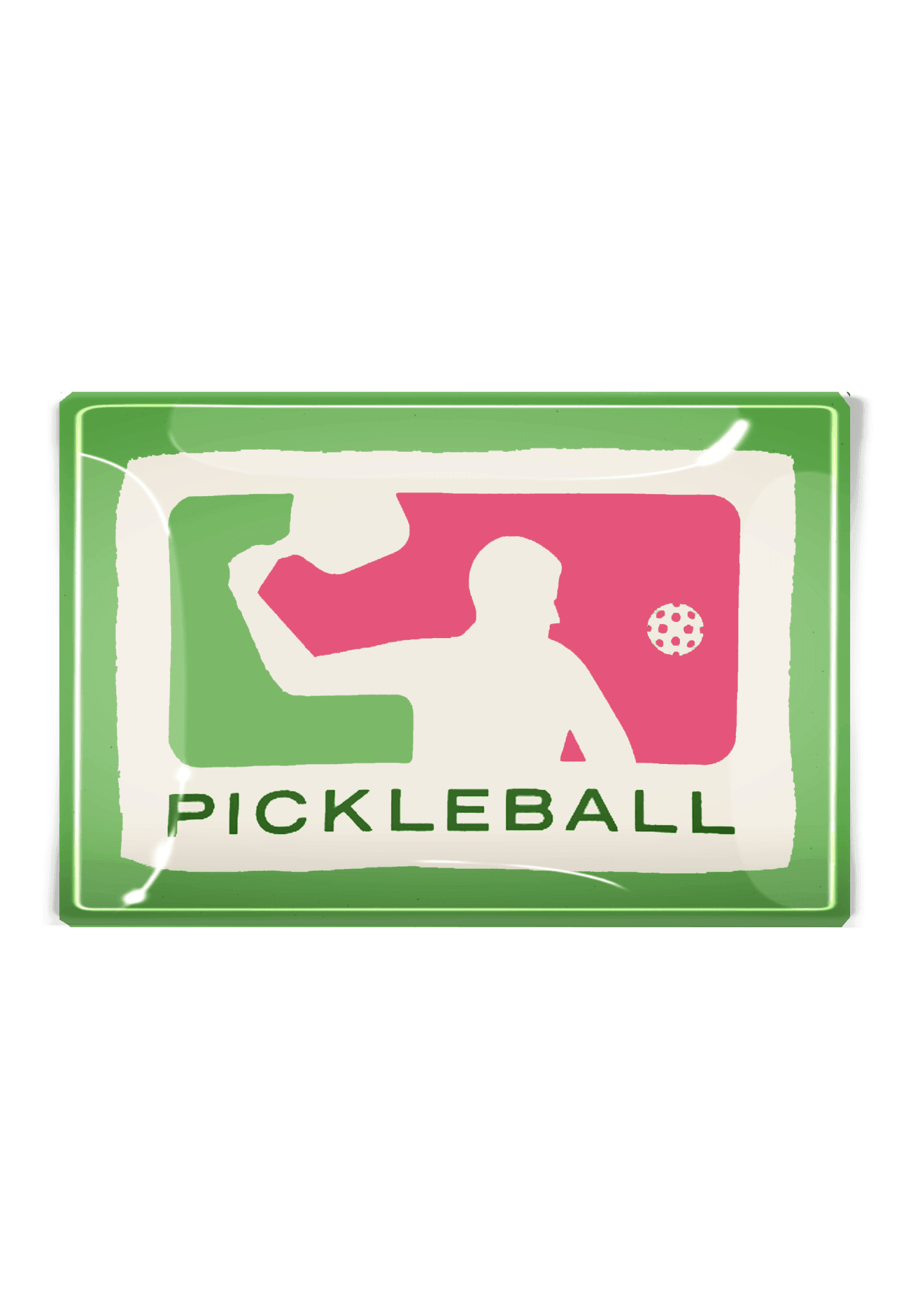Play Pickleball Decoupage Glass Tray - Bensgarden.com
