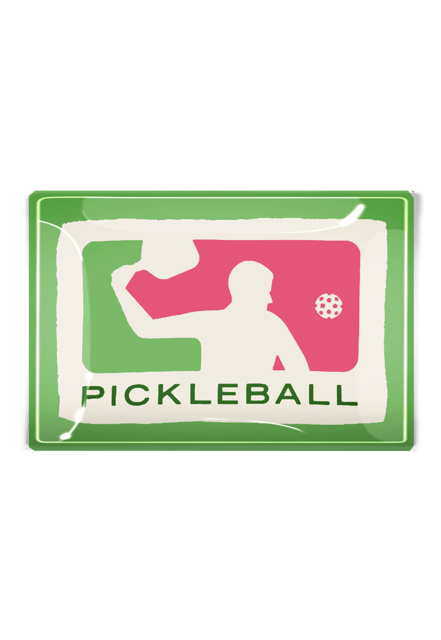 Play Pickleball Decoupage Glass Tray - Bensgarden.com