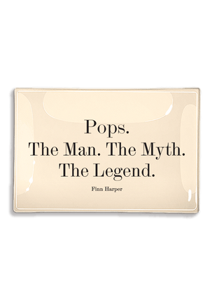 Pops. The Man. The Myth. The Legend. Decoupage Glass Tray - Bensgarden.com