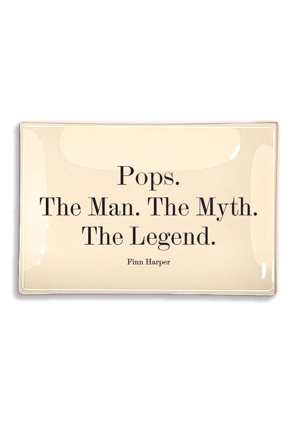 Pops. The Man. The Myth. The Legend. Decoupage Glass Tray - Bensgarden.com