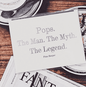 Pops. The Man. The Myth. The Legend. Greeting Card, Single Folded Card - Bensgarden.com