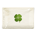 Pressed Clover French Envelope Decoupage Glass Tray - Bensgarden.com