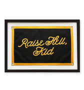 Raise Hell, Kid Cut-And-Sewn Wool Felt Pennant Flag - Bensgarden.com