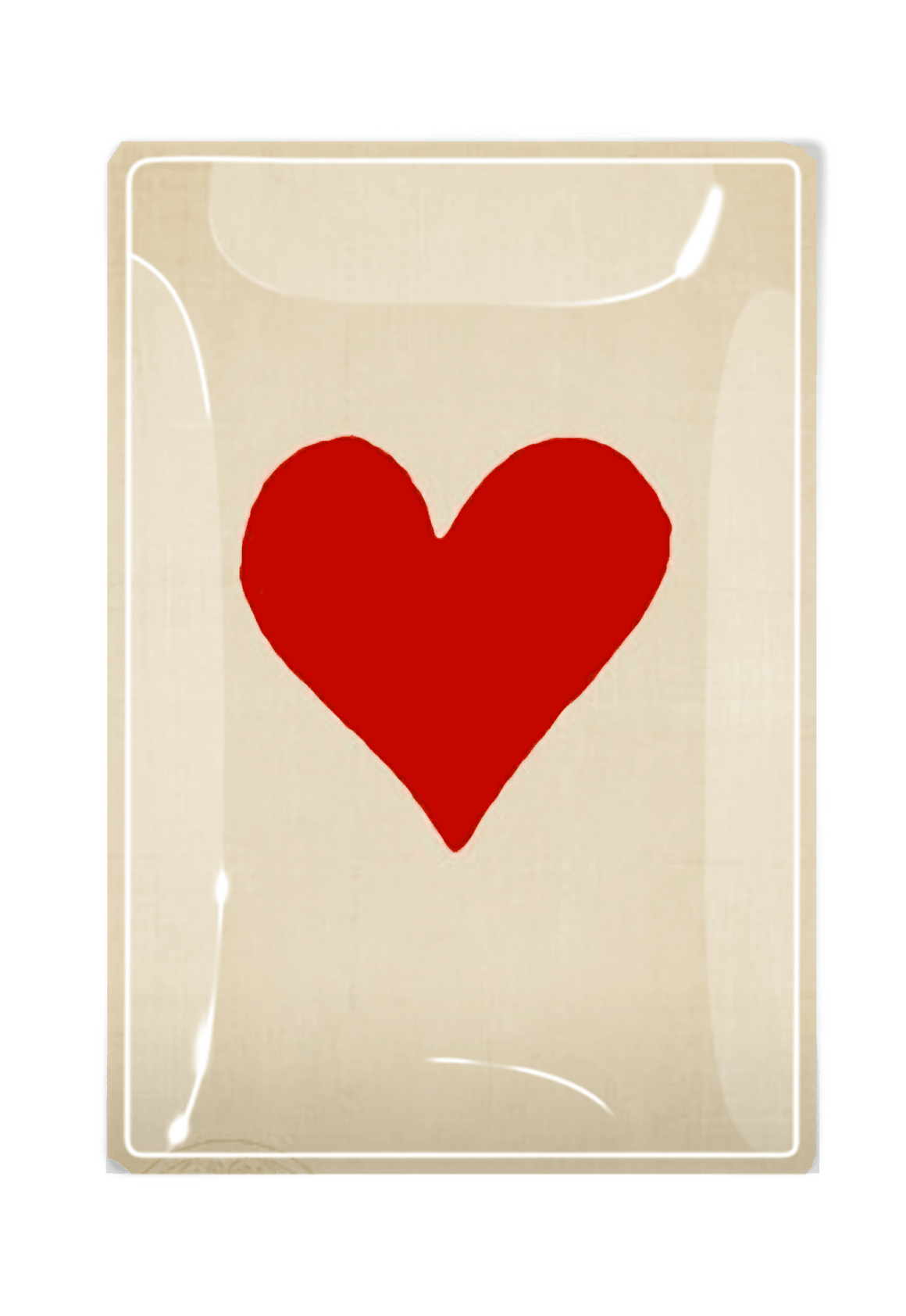 Red Long Heart Decoupage Glass Tray - Bensgarden.com