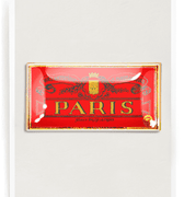 Red Vues Artistiques Paris Decoupage Glass Tray - Bensgarden.com