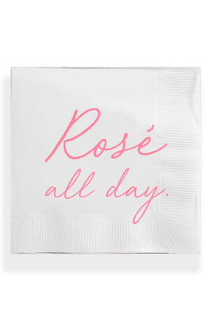 Rosé All Day Amusing Cocktail Napkins - Bensgarden.com