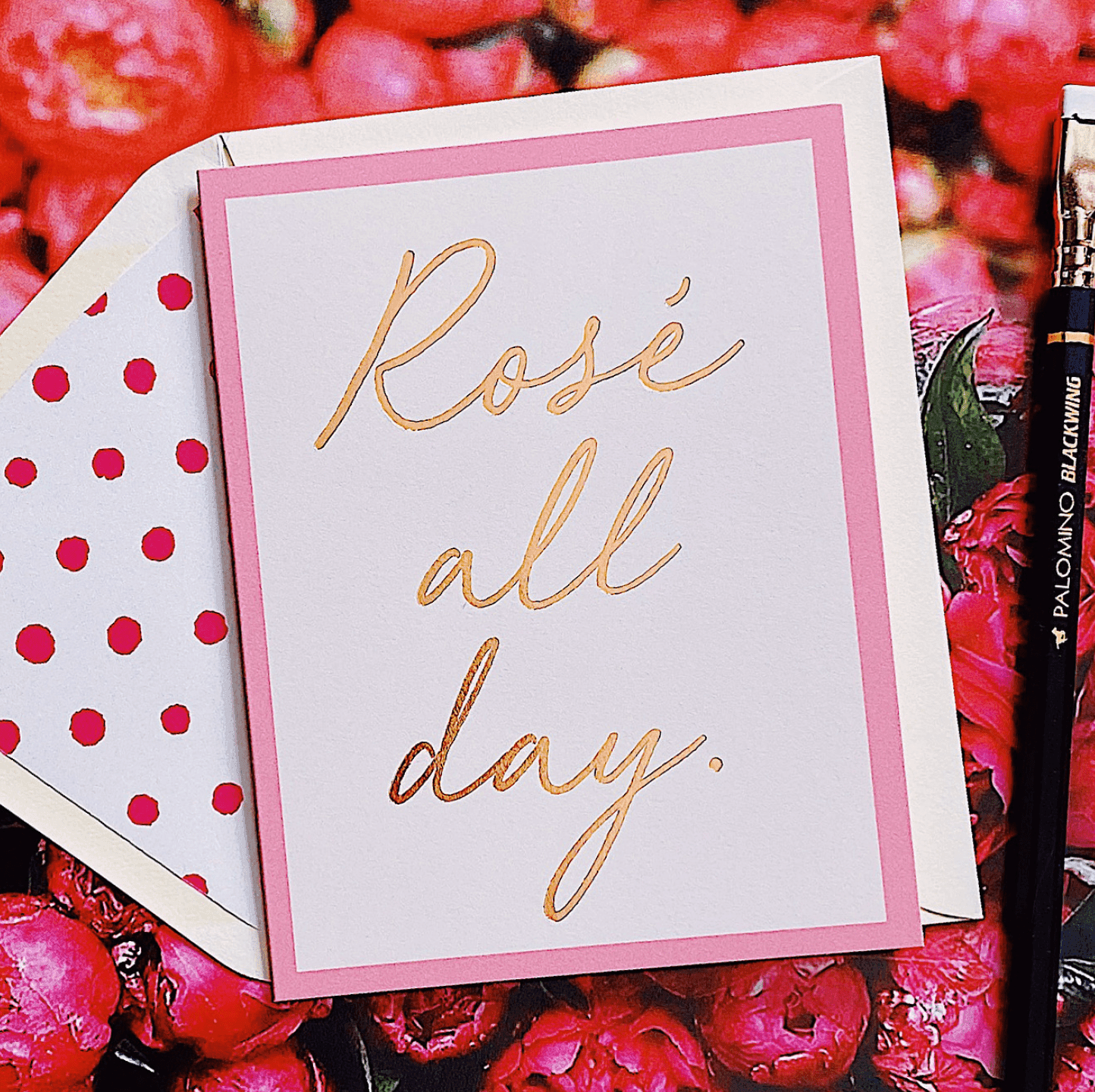 Rose All Day Greeting Card, Single Folded Card or Boxed Set of 8 - Bensgarden.com