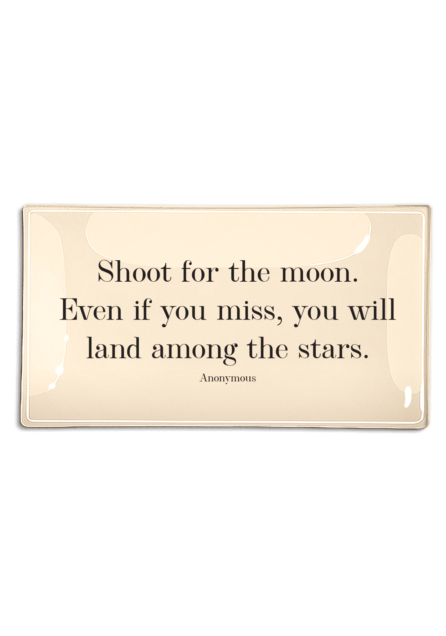 SALE > Shoot For The Moon 4"x 6" Decoupage Quote Tray - Bensgarden.com