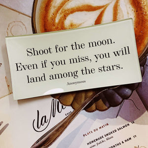 SALE > Shoot For The Moon 4"x 6" Decoupage Quote Tray - Bensgarden.com
