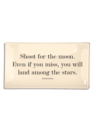SALE > Shoot For The Moon 4"x 6" Decoupage Quote Tray - Bensgarden.com