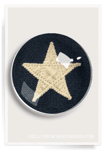 Sewn Star French Crystal Dome Paperweight - Bensgarden.com