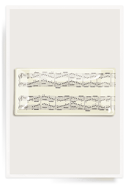 Sheet Music Decoupage Glass Tray - Bensgarden.com