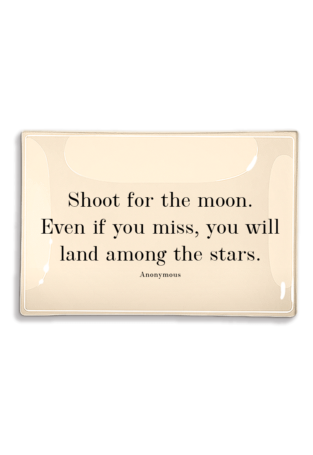 Shoot For The Moon Decoupage Glass Tray - Bensgarden.com