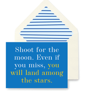 Shoot For The Moon Greeting Card, Single Folded Card or Boxed Set of 8 - Bensgarden.com