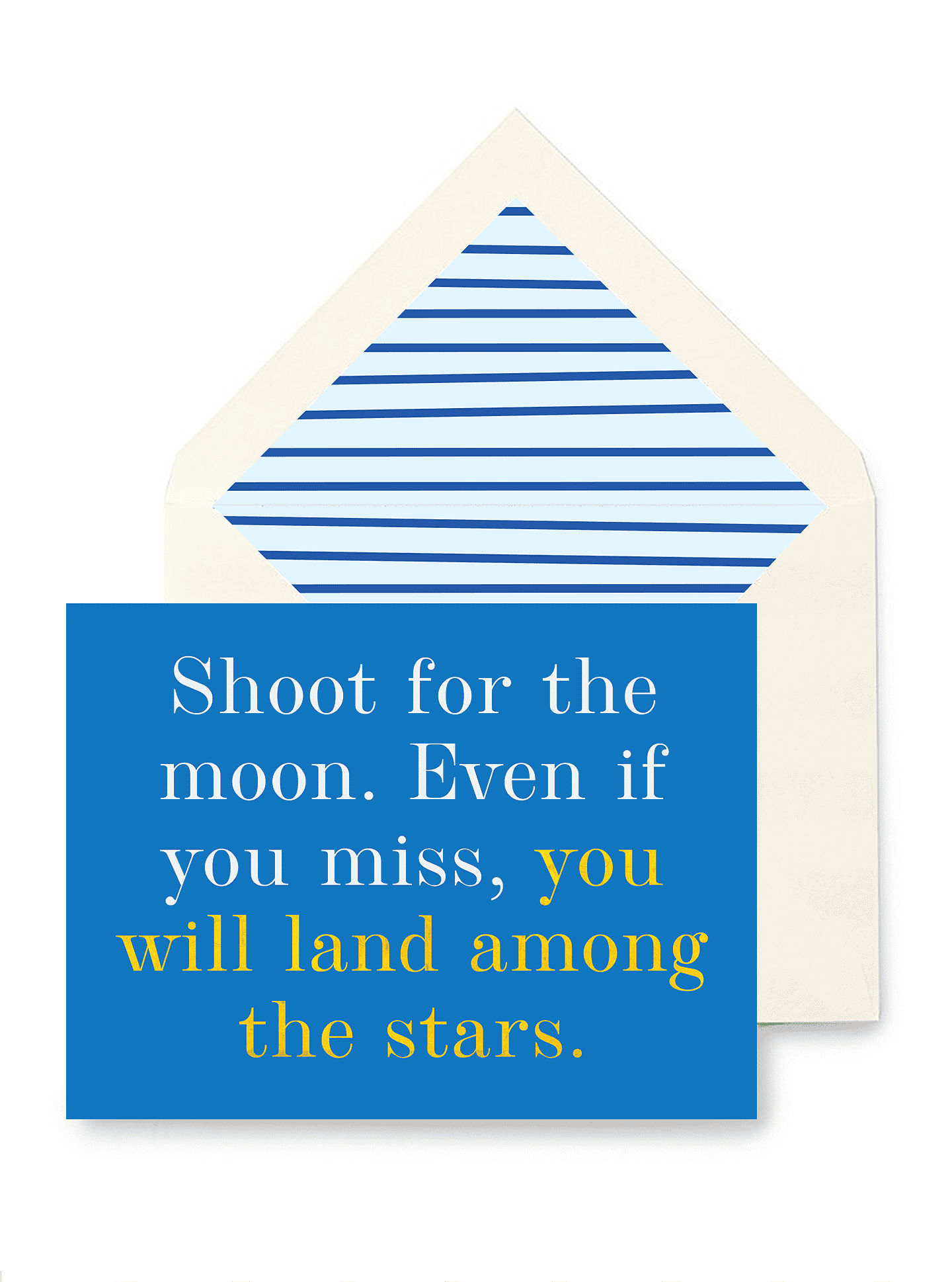 Shoot For The Moon Greeting Card, Single Folded Card or Boxed Set of 8 - Bensgarden.com